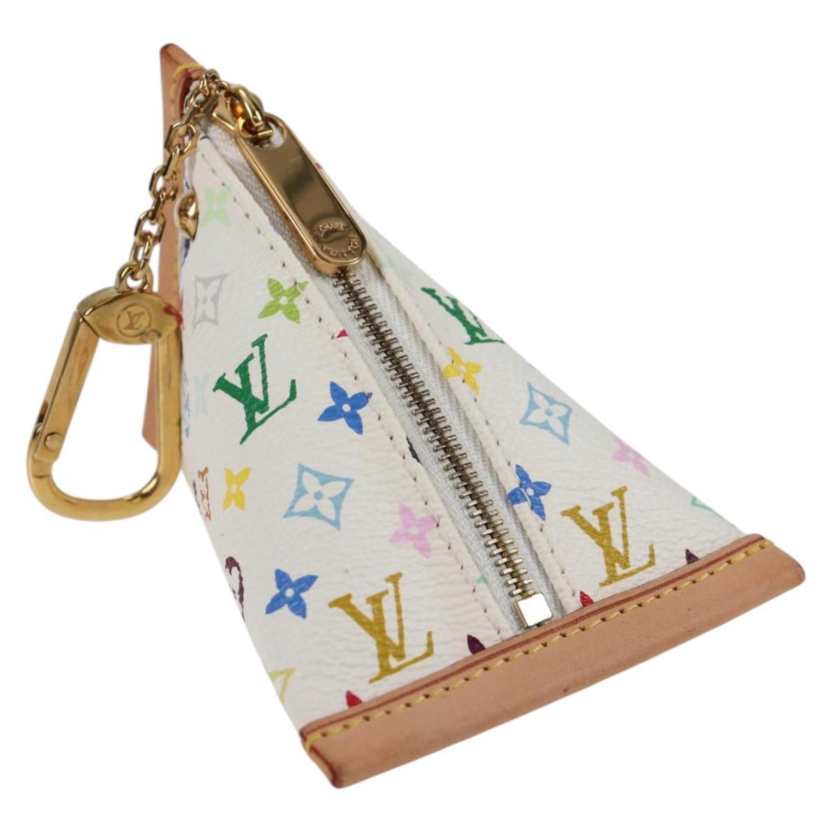 Louis Vuitton Monogram Multicolor Berlango Coin Purse White M58028 Auth 137390v